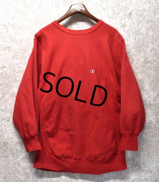 画像1: 80’s【USA製】ビンテージ【Champion】【チャンピオン】【リバースウィーブ】【赤】【ロゴスウェット】【サイズXXL】  (1)
