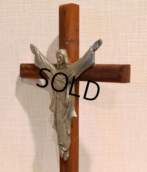 画像4: 【アンティーク】【ビンテージ】木製【キリスト】【十字架】【飾り】  (4)