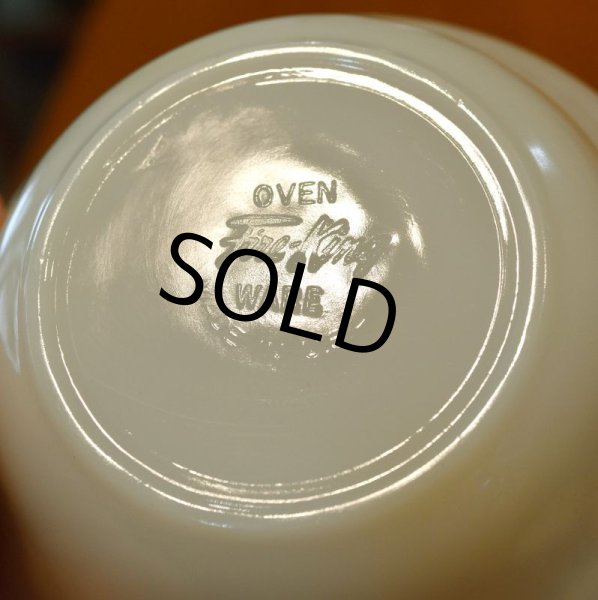 画像2: 【アンティーク】【Fire King】【ファイヤーキング】★【アイボリー】【スワール】【デザートボウル】 (2)