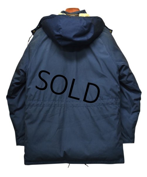 画像3: 【ビンテージ】【Eddie Bauer】【エディーバウアー】【黒タグ】【紺ｘベージュ】フード付き【ダウンジャケット】  (3)