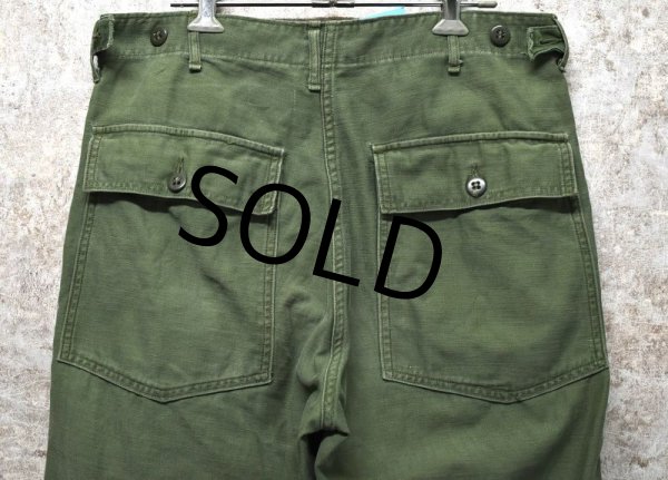 画像5: 【60's】【米軍実物】【ビンテージ】OG107【平ボタン】【サイドアジャスター付き】【ベイカーパンツ】【ユーティリティパンツ】【サイズW33程度】  (5)