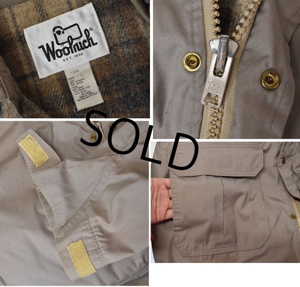 画像2: 80's~【USA製】ビンテージ【ウールリッチ】WOOLRICH【ウール裏地付きジャケット】マウンテンパーカー【ベージュ】【サイズL】  (2)