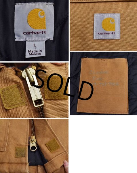 画像2: ビンテージ【carhartt】【カーハート】【ブラウン】トラディショナルコート【キルティング裏地付き】【ダック地】【ワークジャケット】【サイズＬ】  (2)