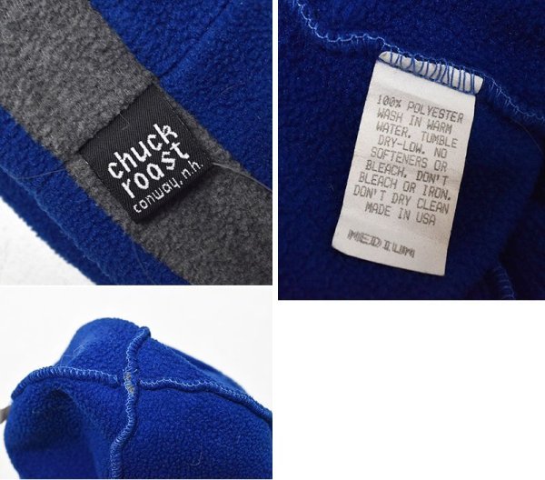 画像3: 90's~【USA製】【CHUCK ROAST】チャックロースト【青×グレー】【フリースキャップ】【サイズM】  (3)