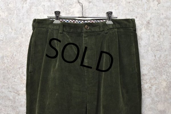 画像4: 【ブルックスブラザーズ】brooksbrothers【緑】【２タックコーデュロイスラックス】コーデュロイパンツ【34X32】  (4)