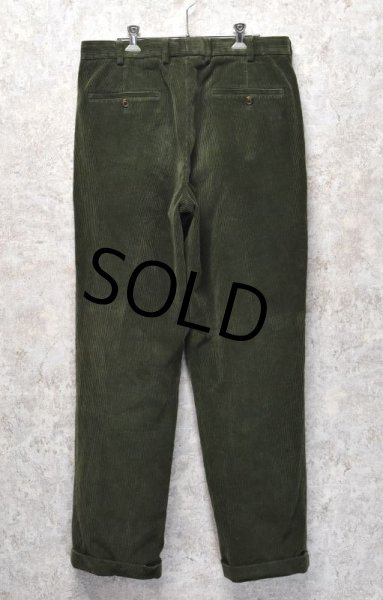 画像3: 【ブルックスブラザーズ】brooksbrothers【緑】【２タックコーデュロイスラックス】コーデュロイパンツ【34X32】  (3)