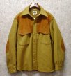 画像4: 【70's~】【ビンテージ】【ウールリッチ】【Woolrich】【茶色×マスタードイエロー】【ウールｘスエード】【シャツジャケット】【サイズ ＸＬ】   (4)