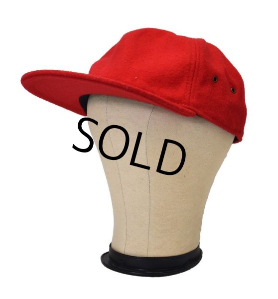 画像1: 【ビンテージ】【JCREW】ジェークルー【赤】【ベースボールキャップ】【サイズS-M】  (1)