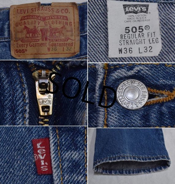 画像3: 90’ｓ~【USA製】【ビンテージ】【LEVI'S】【リーバイス】【505】【デニムパンツ】【36×32】  (3)