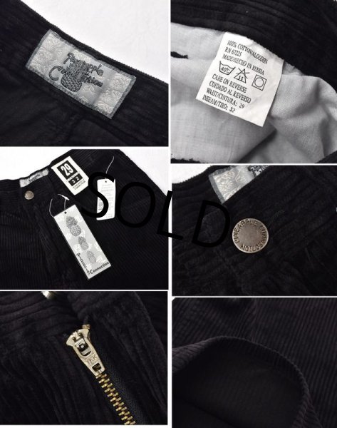 画像3: 【ロシア製】【デッドストック】ビンテージ【PINEAPPLE CONNECTION】パイナップル コネクション【黒】【コーデュロイパンツ】【29×32】  (3)