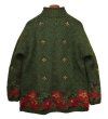 画像3: 【ビンテージ】【L.L.bean】【エルエルビーン】【モスグリーン】花柄【モックネック】【ウールセーター】レディース古着【レディースL】  (3)