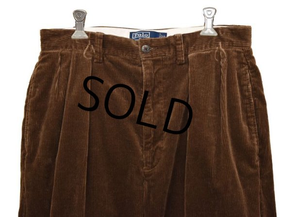画像6: 【ラルフローレン】POLO RALPH LAUREN【ブラウン】【２タック】【コーデュロイパンツ】【32X30】  (6)