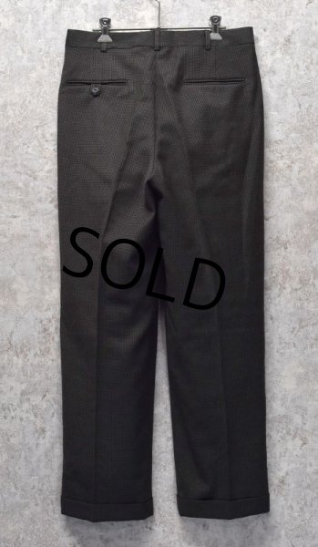 画像5: 【USA製】【ビンテージ】【MARK SHALE】【マーク・シャーレ】【ブラウン】千鳥格子【 2タックパンツ】【サイズ31】  (5)
