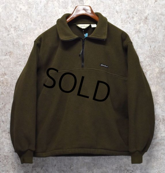 画像1: 【ビンテージ】Eddie Bauer【エディーバウアー】ポーラテック【こげ茶】ハーフジップフリース【フリースジャケット】【サイズＳ】  (1)