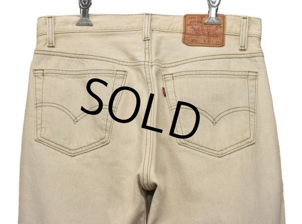 画像6: 90's【USA製】【ビンテージ】【LEVI'S】【リーバイス５０１】501【デニムパンツ】【クリーム】【33x30】  (6)