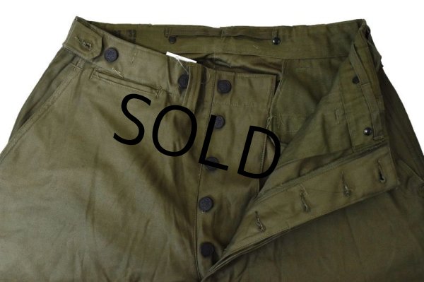 画像4: 【デッドストック】40's【ビンテージ】【米軍実物】U.S.ARMY【M43】【13スターボタン】フィールドパンツ【フィールドトラウザーズ】【32×30】  (4)
