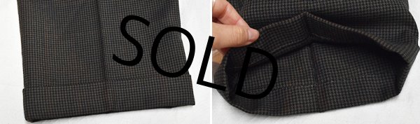 画像4: 【USA製】【ビンテージ】【MARK SHALE】【マーク・シャーレ】【ブラウン】千鳥格子【 2タックパンツ】【サイズ31】  (4)