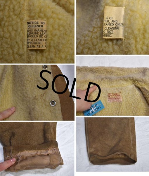 画像3: 60’ｓ【ビンテージ】Go-o-Kay【ベージュ】スエード【裏ボア】【スエードジャケット】  (3)