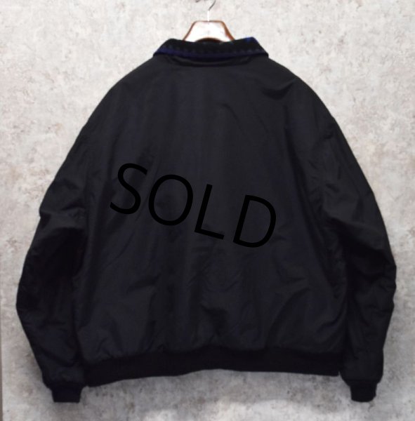 画像3: 90's【ビンテージ】L.L.Bean【LLビーン】【黒×ネイティブ柄】【フリース裏地】【ウォームアップジャケット】  (3)