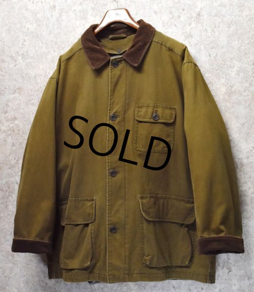 画像4: 【Jクルー】【J-crew】【ブラウン】【襟コーデュロイ】【取り外し可能】【ライナー付き】ハンティングジャケット【コットンジャケット 】【サイズXL】  (4)