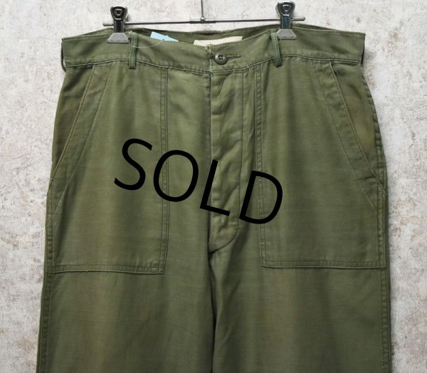 画像7: 【60's】【米軍実物】【ビンテージ】OG107【ベイカーパンツ】UFOボタン【ユーティリティパンツ】【Ｗ３４程度】  (7)