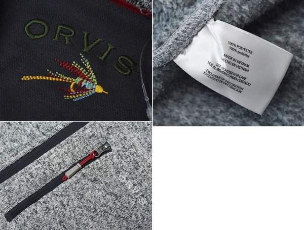 画像2: ビンテージ【ORVIS】【オービス】【霜降りグレー】【フリースジップアップベスト】【サイズM】  (2)