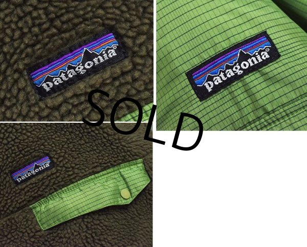 画像2: ビンテージ【パタゴニア】patagonia【緑×グレー】【リバーシブル】【スナップT】Men's Reversible Snap-T Pullover 【Ｌ程度】  (2)