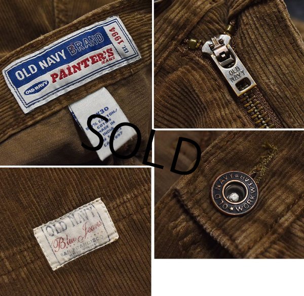 画像3: 【ビンテージ】【OLDNAVY】オールドネイビー【ブラウン】茶色 コーデュロイ【ペインターパンツ】【ワークパンツ】【32×30】  (3)