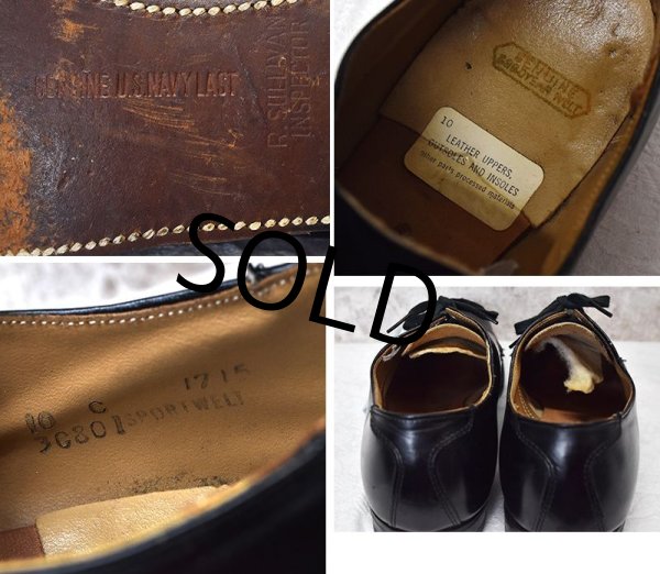 画像2: 40's【ビンテージ】米軍実物【U.S.NAVY】【サービスシューズ】【10 C】28cm程度  (2)