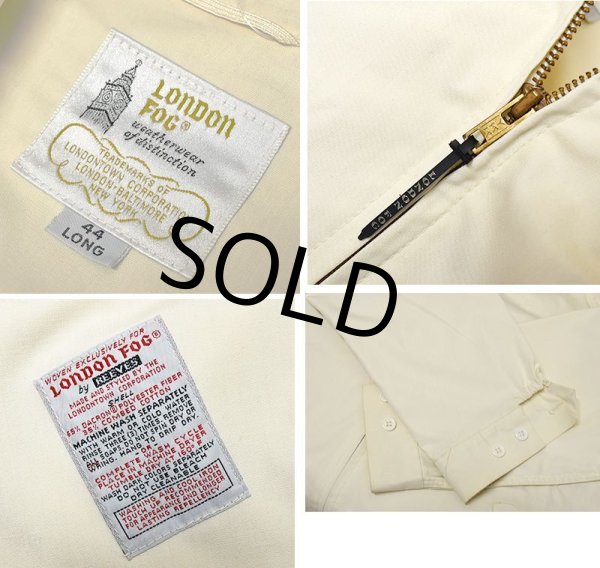画像2: ~90’s【ビンテージ】【LONDON FOG】【ロンドンフォグ】【オフホワイト】【ジップアップブルゾン】【スウィングトップ】【US44-LONG】  (2)
