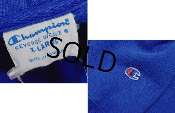 画像2: 【チャンピオン】【Champion】【青】【無地】【リバースウィーブパーカー】【サイズＸＬ】  (2)