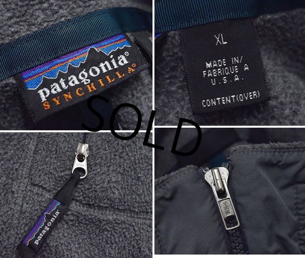 画像2: ビンテージ【USA製】【PATAGONIA】【パタゴニア】グレー  シンチラ フリースジャケット 【ＸＬ】  (2)