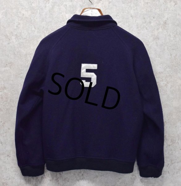 画像4: ~60's【ビンテージ】【YALE大学】YALE【イエール大学】【紺】【ジップアップスタジャン】ウールジャケット【サイズＬ程度】  (4)