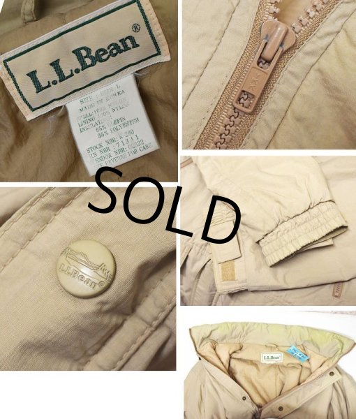 画像2: ~90's【ビンテージ】【LLビーン】【L.L.bean】【ベージュ】【中綿入りジャケット】ブルゾン【サイズL】  (2)
