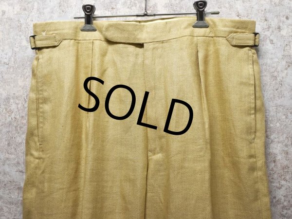 画像5: POLO RALPH LAUREN【ラルフローレン】ベージュ【アジャスター付き】【リネンパンツ】リネンスラックス【34X30】  (5)