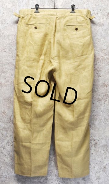 画像4: POLO RALPH LAUREN【ラルフローレン】ベージュ【アジャスター付き】【リネンパンツ】リネンスラックス【34X30】  (4)