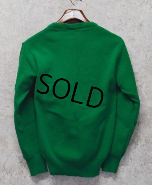 画像4: 【アイルランド製】ビンテージ【Blarney Castle】【ブラーニーキャッスル】シャムロック クローバー【緑】アクリル Vネックセーター 【サイズS程度】   (4)