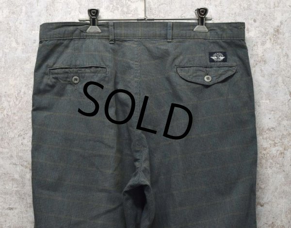 画像6: ビンテージ【DOCKERS】ドッカーズ【青×グレー】チェック【2タックコットンパンツ】【W35程度】  (6)