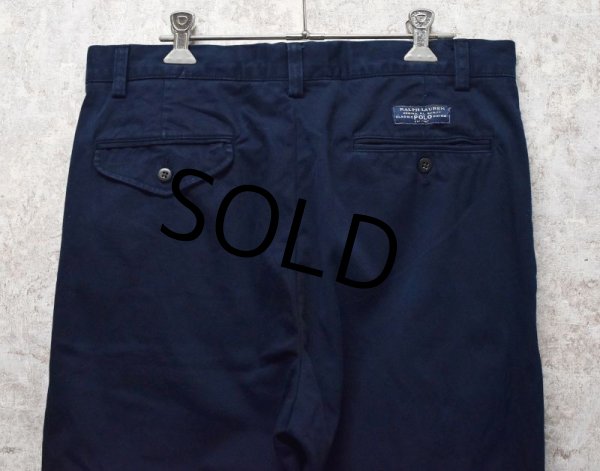 画像6: 【ラルフローレン】POLO RALPH LAUREN【紺】【ネイビー】HAMMOND PANTS【2タック】【コットンパンツ】【32×30】  (6)