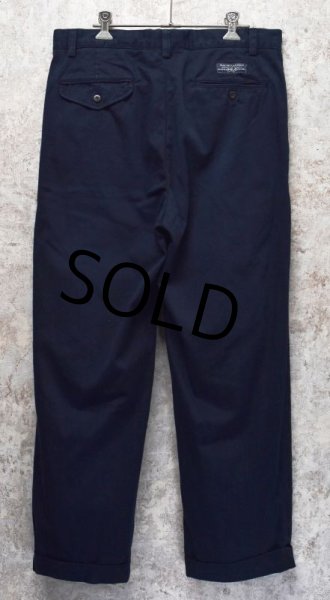 画像4: 【ラルフローレン】POLO RALPH LAUREN【紺】【ネイビー】HAMMOND PANTS【2タック】【コットンパンツ】【32×30】  (4)