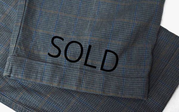 画像7: ビンテージ【DOCKERS】ドッカーズ【青×グレー】チェック【2タックコットンパンツ】【W35程度】  (7)