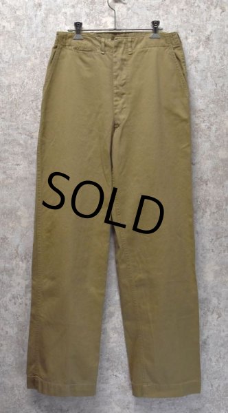 画像2: 【40's】【ビンテージ】米軍実物【USMC】【チノパンツ】【チノパン】【W30程度】  (2)
