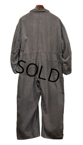 画像4: 40's【ビンテージ】BLOCH【黒シャンブレー】【ブラックシャンブレー】【つなぎ】【オールインワン】ＸＬ程度  (4)