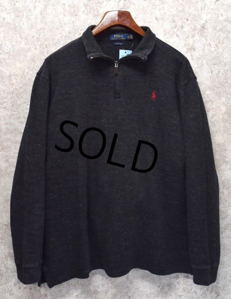 画像3: 【ラルフローレン】チャコールグレー【ハーフジップ】【コットンセーター】【サイズXL】  (3)