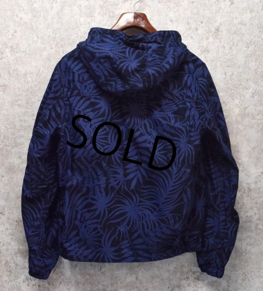 画像3: 【J.crew】【Ｊクルー】【紺×紫】【リーフ柄】【コットンパーカー】ヨットパーカー【サイズM】  (3)