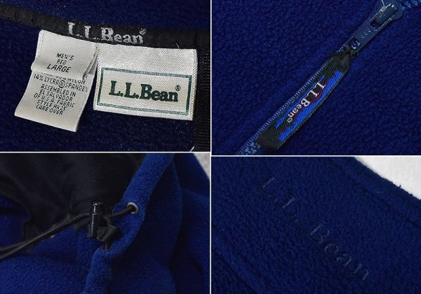 画像2: LLビーン【L.L.bean】【紺】【ハーフジップ】【フリースジャケット】【サイズM-L】  (2)