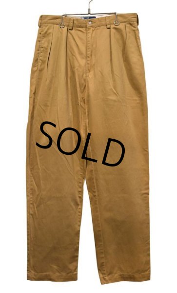画像2: 【POLO RALPH LAUREN】ラルフローレン【ブラウン】ANDREW PANTS【CLASSIC CHINO】【２タック】【コットンパンツ】【34×32】  (2)