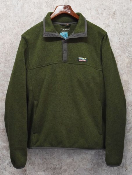 画像1: 【ＬＬビーン】【L.L.bean】【緑】【フリース】【スナップＴ】プルオーバー【サイズ】  (1)