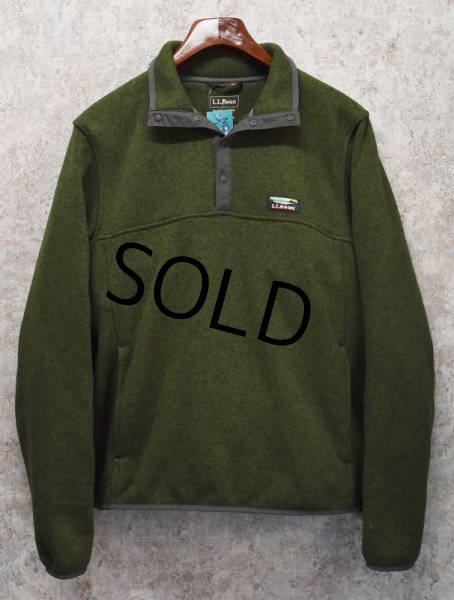 画像1: 【ＬＬビーン】【L.L.bean】【緑】【フリース】【スナップＴ】プルオーバー【サイズ】  (1)