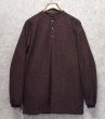 画像1: 90’s【ビンテージ】USA製【BACHRACH】バクラック【黒×緑×エンジ】ボーダー【ヘンリーネック】【ロンＴ】【サイズＭ】  (1)